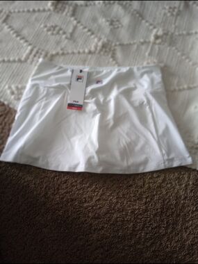FILA White Tennis Skort with Logo